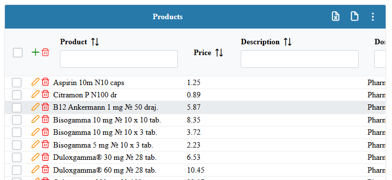 Products